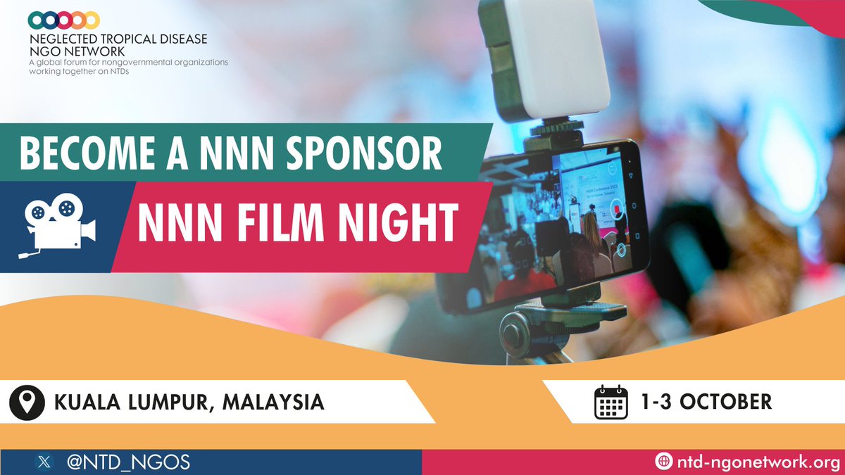 The NNN is hosting it's first ever Film Night 🎞️in this year's NNN Annual Conference. The curated 🎥will take on a unique perspective to NTDs and the best way to be a part of this is by becoming a Sponsor. For more 👉: bit.ly/4az1nOi