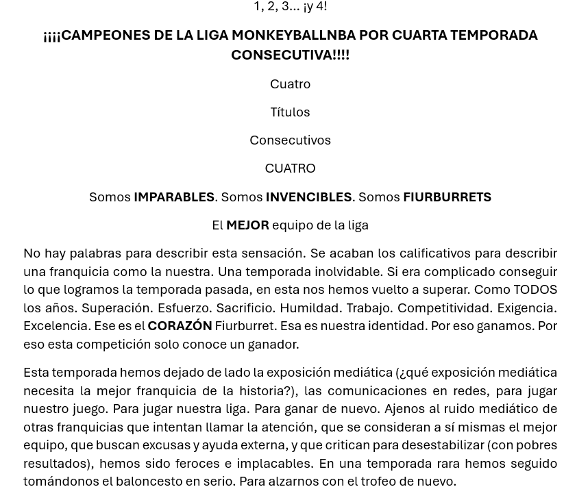 Fiurburrets's tweet photo. ¡¡¡¡TETRACAMPEONES!!!!
(comunicado oficial): https://t.co/3dlQR7sELS