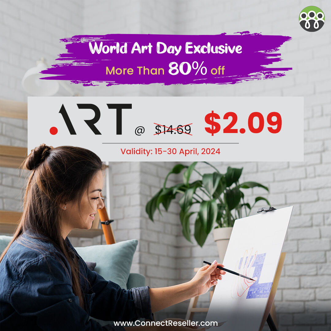 'Every child is an artist. The problem is how to remain an artist once we grow up.' - #PabloPicasso. Empower creativity as #WorldArtDay Exclusive Sale is live! Offer your clients .ART domain, their artistic home online. First-year registration price is $2.09, until 30 April 2024.