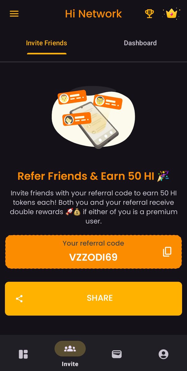 Mine HI Tokens while you play and earn rewards effortlessly.

 Join the decentralization movement and level up your gaming experience.

Use my referral code : VZZODI69 
for extra bonuses! See you in the HI Network 😉🎁
play.google.com/store/apps/det… 

#HiNetwork @HiNetwork