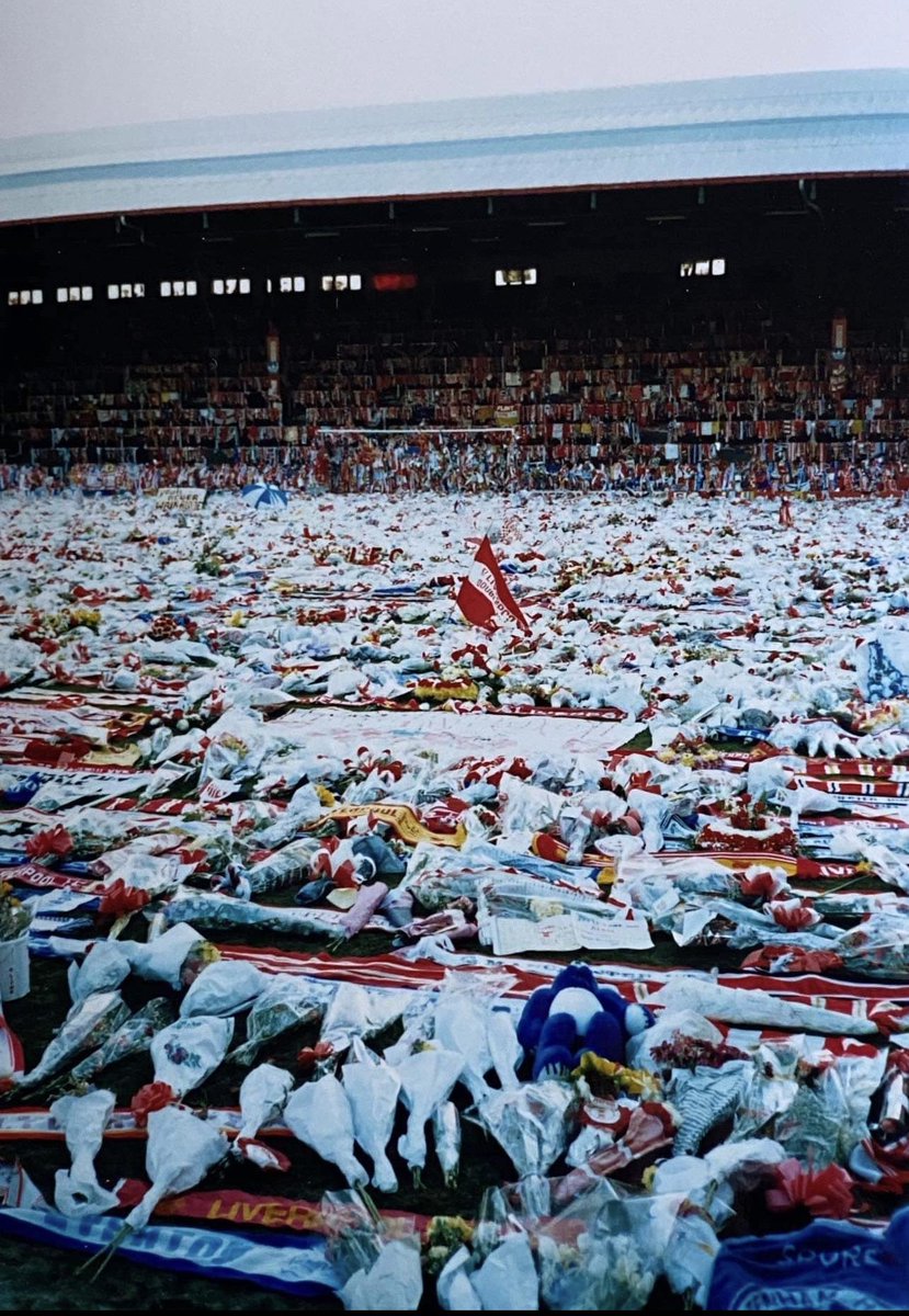 35 years ago we queued up for five and a half hours down the back streets near Anfield, so that we could go and pay respects to the 97 Liverpool (Football) fans who tragically lost their lives whilst watching their beloved team at Hillsborough. @LFC @Liverpool