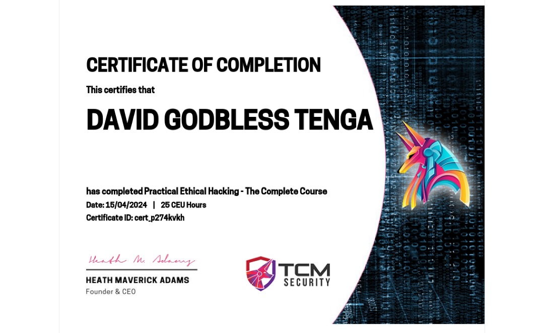 MasterCode112's tweet image. 🥷🥷🥷🏹🏹I wanted to extend my heartfelt gratitude to InfoSec(Field Force Red Team) for incredible support and financial assistance in obtaining the Certified Threat Manager (CTM) training🙏🙏🙏. This enabled me to successfully achieve the Practical Ethical Hacking (PEH) course.