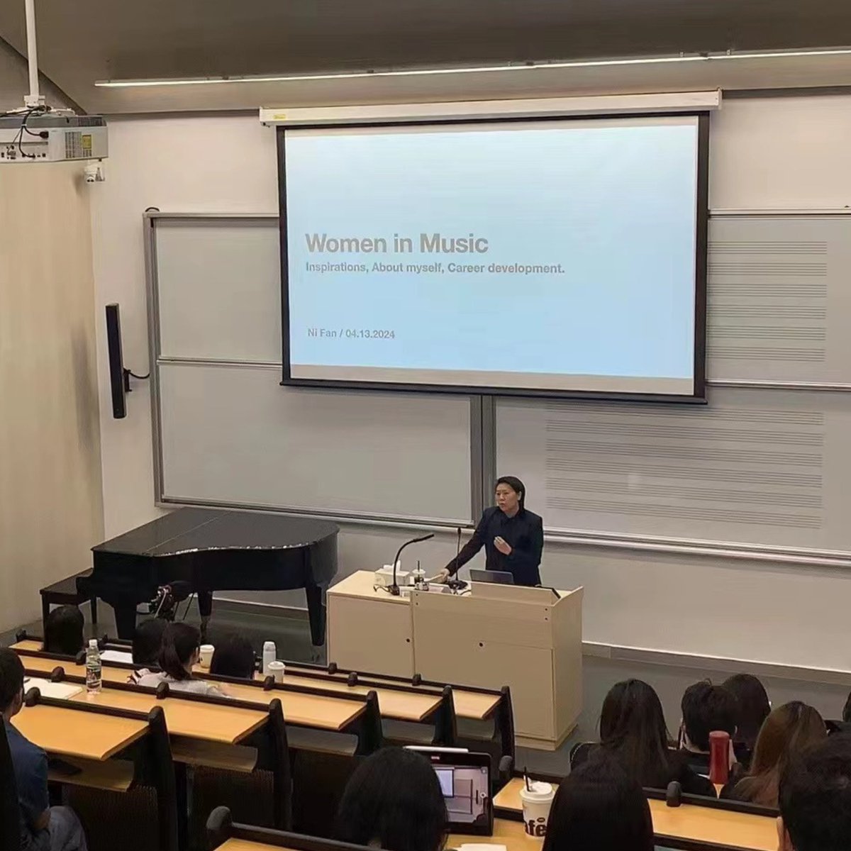 NiFanConductor's tweet photo. It is with great pleasure and gratitude that I reflect upon the Women in Music Symposium and "Meet the Maestro" Masterclass in celebration of the 10th Anniversary of The Chinese University of Hong Kong, Shenzhen. 

#womaninmusic #classical #musician #classicalmusic #women https://t.co/UJYa26PiWd