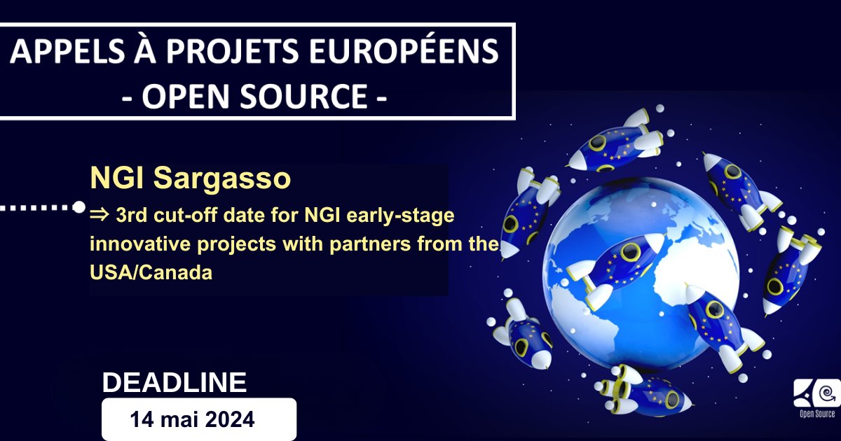 HubOpenSource's tweet photo. 📍AAP #opensource pour Universités, centres de recherche, ONG, fondations, PME, startups

> Contribuer &amp; promouvoir un environnement Internet ouvert, durable à travers 1 écosystème collaboratif transatlantique UE-USA-Canada

 💶Jusqu'à 100M€ 🗓️14.05.24
👉 https://t.co/fh9QFgxrai https://t.co/862v2TrSe8