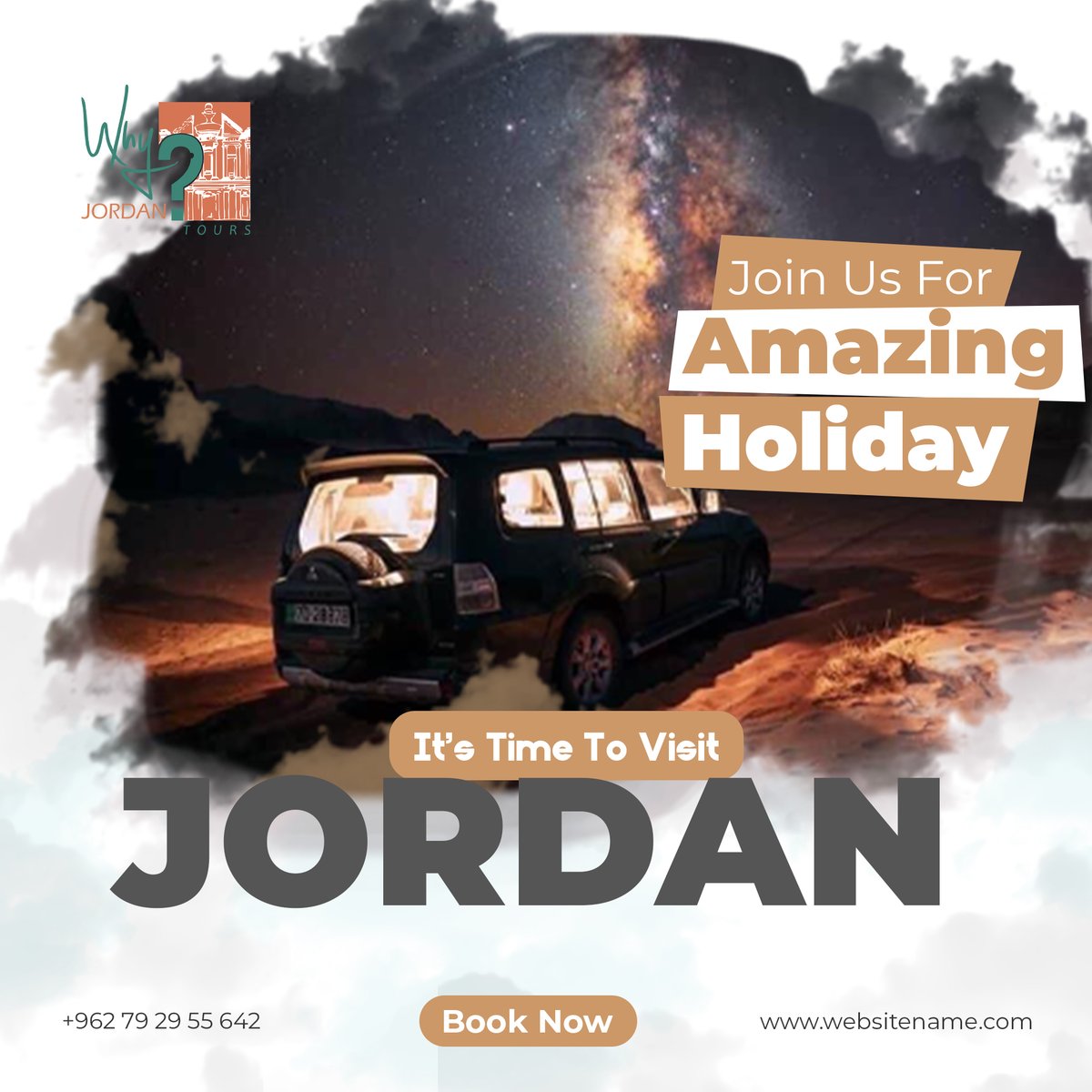 WhyjordanTours's tweet photo. #Stargaze in Wadi Rum's desert #magic!
Witness celestial #wonders amidst #ancient beauty.
#WadiRumStars #visitjordan https://t.co/8RMe308hbp
