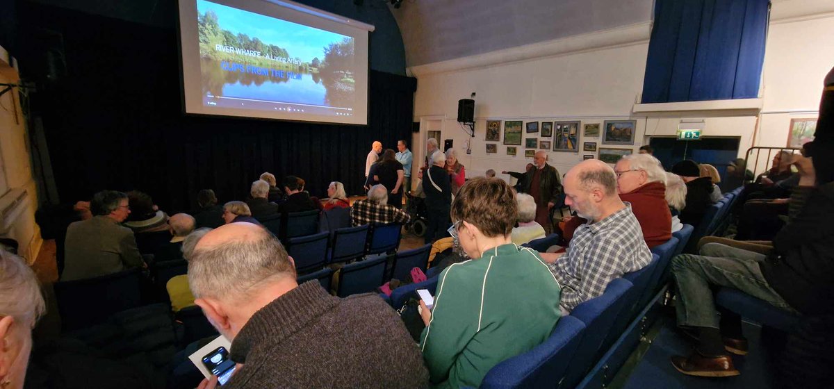 Saturday's film presentation all about rivers and freshwater fish, Inc., some promo for @AnglingTrust and @fishlegsl. So many questions and chats after the event. Over 100 people turned up. Thanks to everyone that made the evening fantastic.