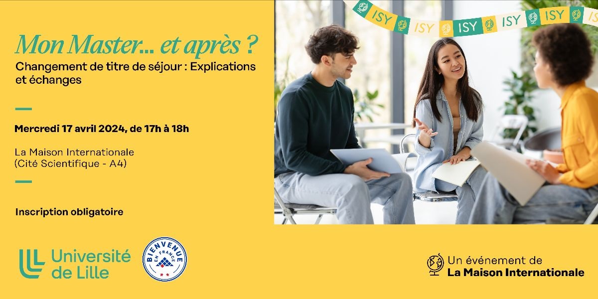 Bientôt diplômé·e d'un Master ? 🎓 Que vous souhaitiez débuter votre carrière ou vous lancer dans un doctorat, cet atelier vous aidera à anticiper les démarches de changement de statut 🤝 Rdv le mercredi 17 avril à 17h à la Maison @inter_univlille 📍 👉 enquetes.univ-lille.fr/index.php/7573…