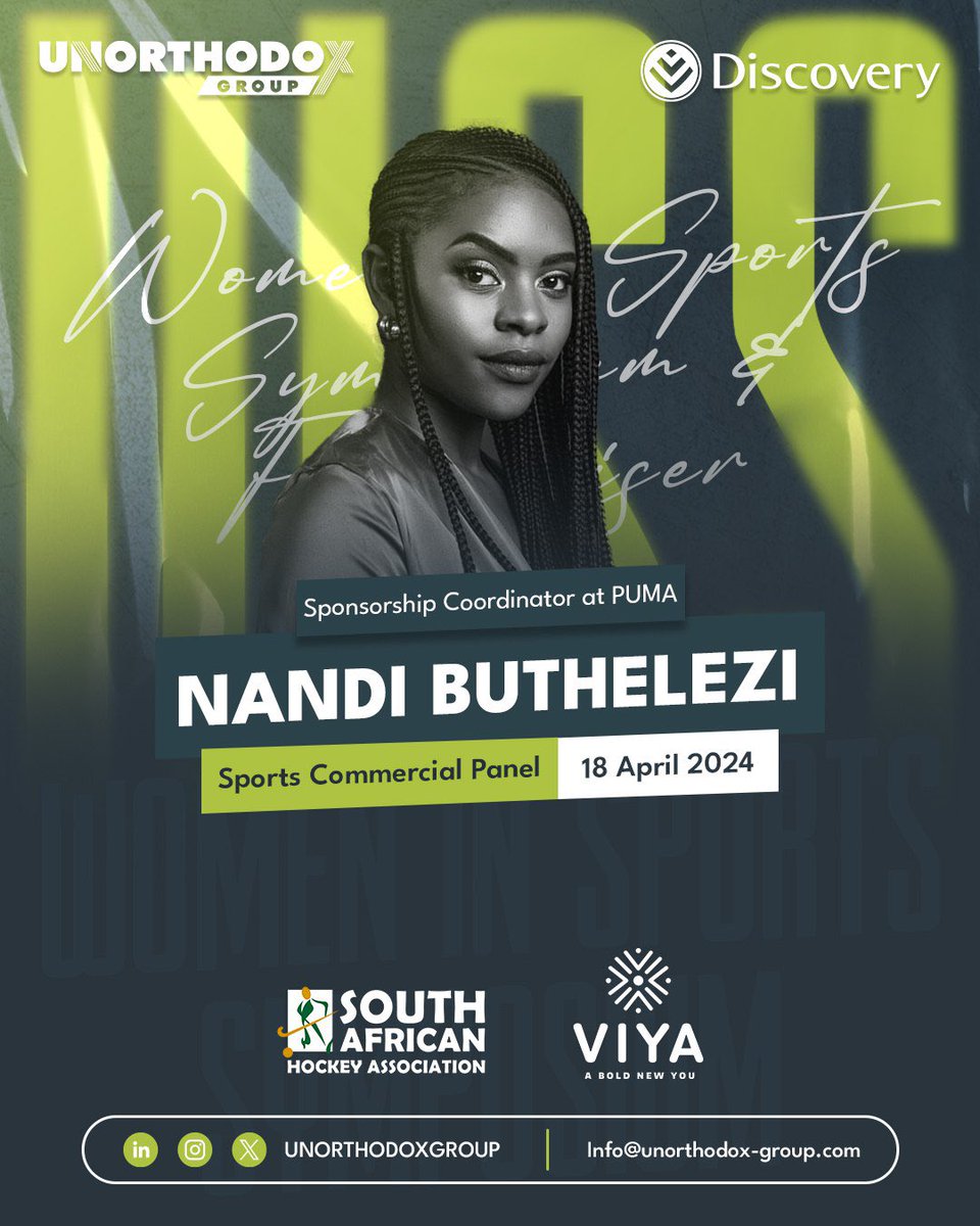 Meet Nandi Buthelezi, our dynamic panelist in the sport's commercial category. As the Sponsorship Coordinator at @PUMASouthAfrica , she brings invaluable expertise to the discussion. 
 
#womeninsports #publicrelations #womenempowerment #workbyunorthodox