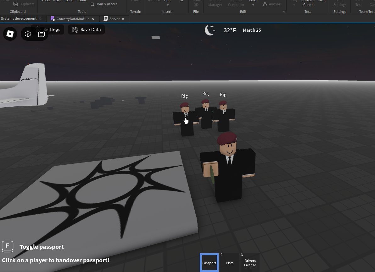 rbx_Corcaigh's tweet photo. Working on passports and licenses for the upcoming RoPlay project!

Roblox's most immersive rp game to come!

#roblox #RobloxDev #robloxrp #rp #rpg https://t.co/r6FYUzoDWo