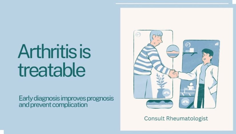 Arthritis is treatable! 💪 Don't let it hold you back.
Seek help, stay proactive, and live your best life. 
#Rheumatology #Autoimmune #Awareness #IRA