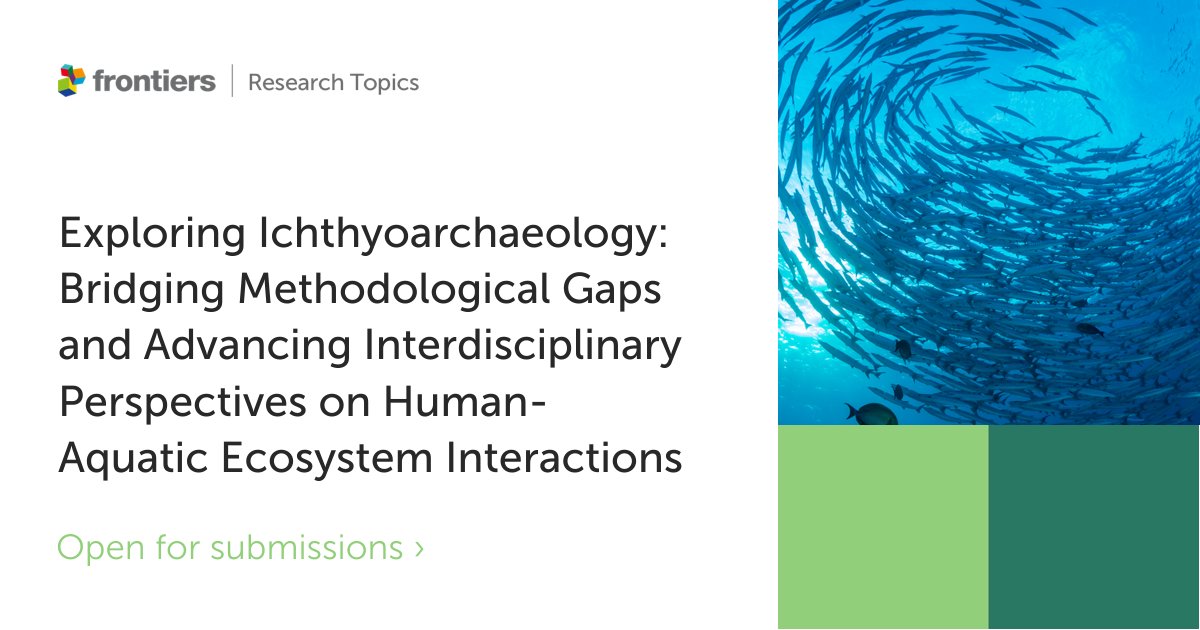 Are you working with #fish remains in the #archaeological record? 🐟🐡 📢Submit to our newly launched collection exploring #ichthyoarchaeology, led by Clara Boulanger, Eric Guiry and Michael Buckley! Deadline: 12th October fro.ntiers.in/Qt2R