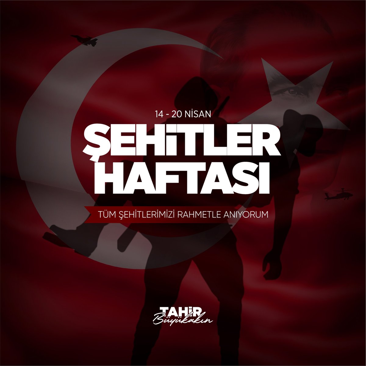 Kahraman şehitlerimizi rahmet, minnet ve saygıyla anıyorum. Ruhları şad olsun. #ŞehitlerHaftası 🇹🇷