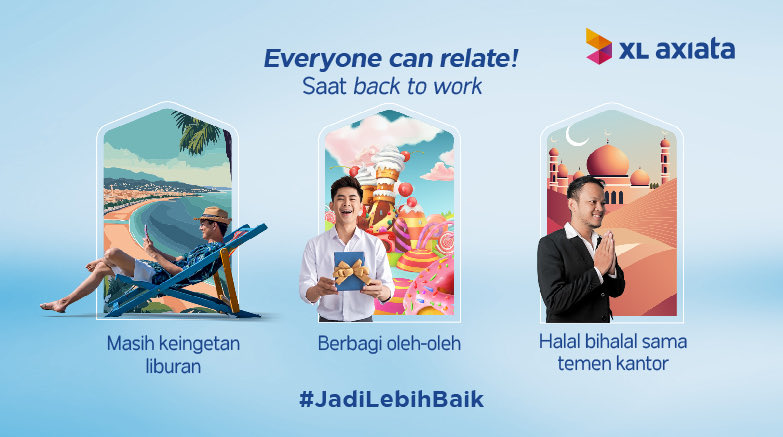 XLSMART's tweet photo. Libur lebaran udah berakhir nih! Pasti banyak cerita seru pas balik ke rutinitas, kan?  Nah, salah satunya kayak beberapa poin ini. 

Kalau versi kamu gimana, nih? Share versimu di reply dong!🌟 

#JadiLebihBaik https://t.co/2dJqa7Qsbp