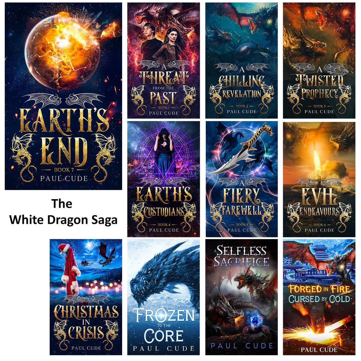 The entire 'White Dragon Saga' available to buy NOW or read for #FREE on #KindleUnlimited Over I.5 million words. Lose yourself in a universe filled with #magic, #mystery, mayhem and.... #DRAGONS! mybook.to/ThreatFromTheP… #dragon #fantasy #yafantasy #YA #fantasyreads #fantasy #KU