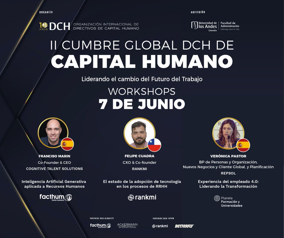 Cognitive Talent Solutions will be joining @OrgDCH's Second Global Human Capital Summit on June 7. Sign up now for our workshop on Generative AI applied to Human Resources: lnkd.in/dQCjFCgP #ONA #PeopleAnalytics #GenAI #OrganizationalNetworkAnalysis
