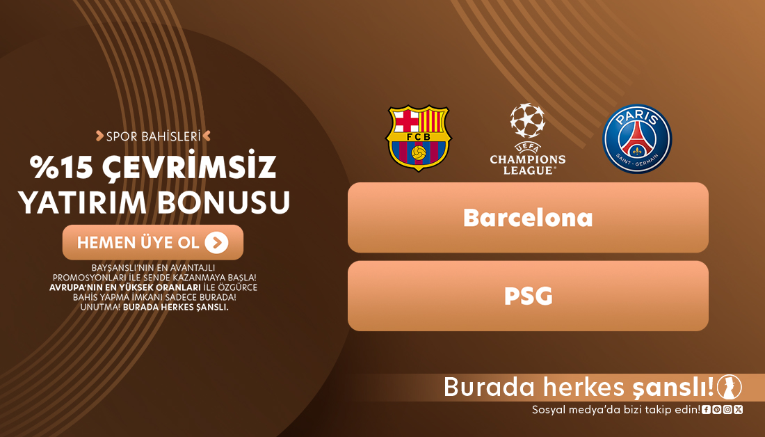 👀Herkesin Gözü Bu Karşılaşmalarda! @BaysansliSosyal e Özel Bonusu Kaçırma⚽️

🍺%15 Çevrimsiz Yatırım Bonusu🍻

💵#bayşanslı #bayşanslıgiriş #Barcelona #PSG😇

🫂Giriş Linki🎉
🔗cixi.bio/baytwit🔗