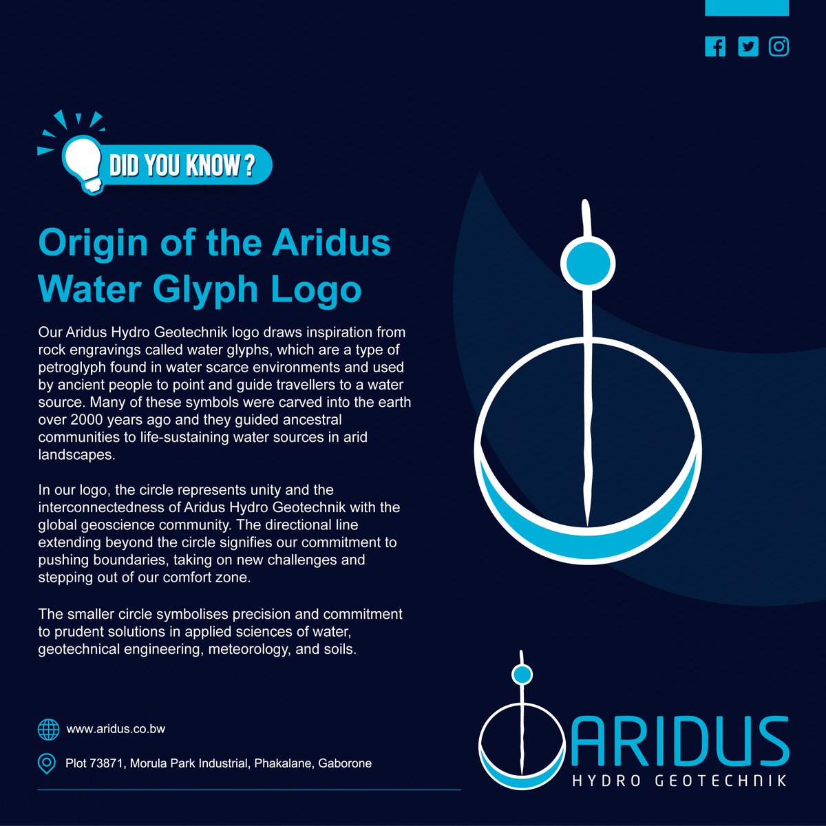 Guided by ancient wisdom, shaping the future!
#AridusHydroGeotechnik #WaterGlyphLogo #AncientWisdom