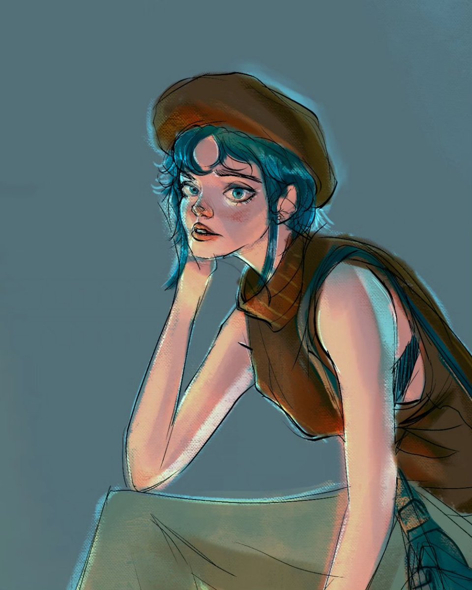 biokstar's tweet photo. Hace mucho que no dibujaba y el resultado de este dibujo me gustó bastante. Intenté jugar con las luces y los colores complentarios.

#reference #illustrationart #ilustracion #illustration #myart #art #digitalart #complementarycolors https://t.co/FnYm9A7iFC