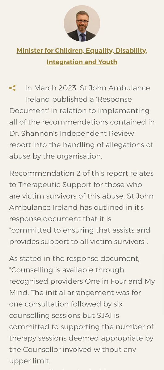 Really appreciate @paulmurphy_TD asking this important question on behalf of survivors. Disappointed & hurt by @rodericogorman response. Its a simple question that he has failed to answer by putting the responsibility on an organisation that couldn't care less