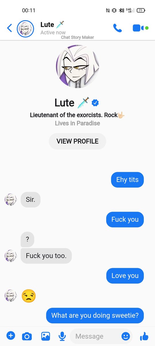 LuteDangerTitss's tweet photo. NEW SERIES OUT NOW‼️
Chat With Lute - Ep1
1/5

Adam asks Lute to go out tonight for a drink with him 🍹 but perhaps things get complicated.

#Guitarspear #guardrock #adamxlute #hazbinhoteladam #lute https://t.co/IzAt0pKUdv
