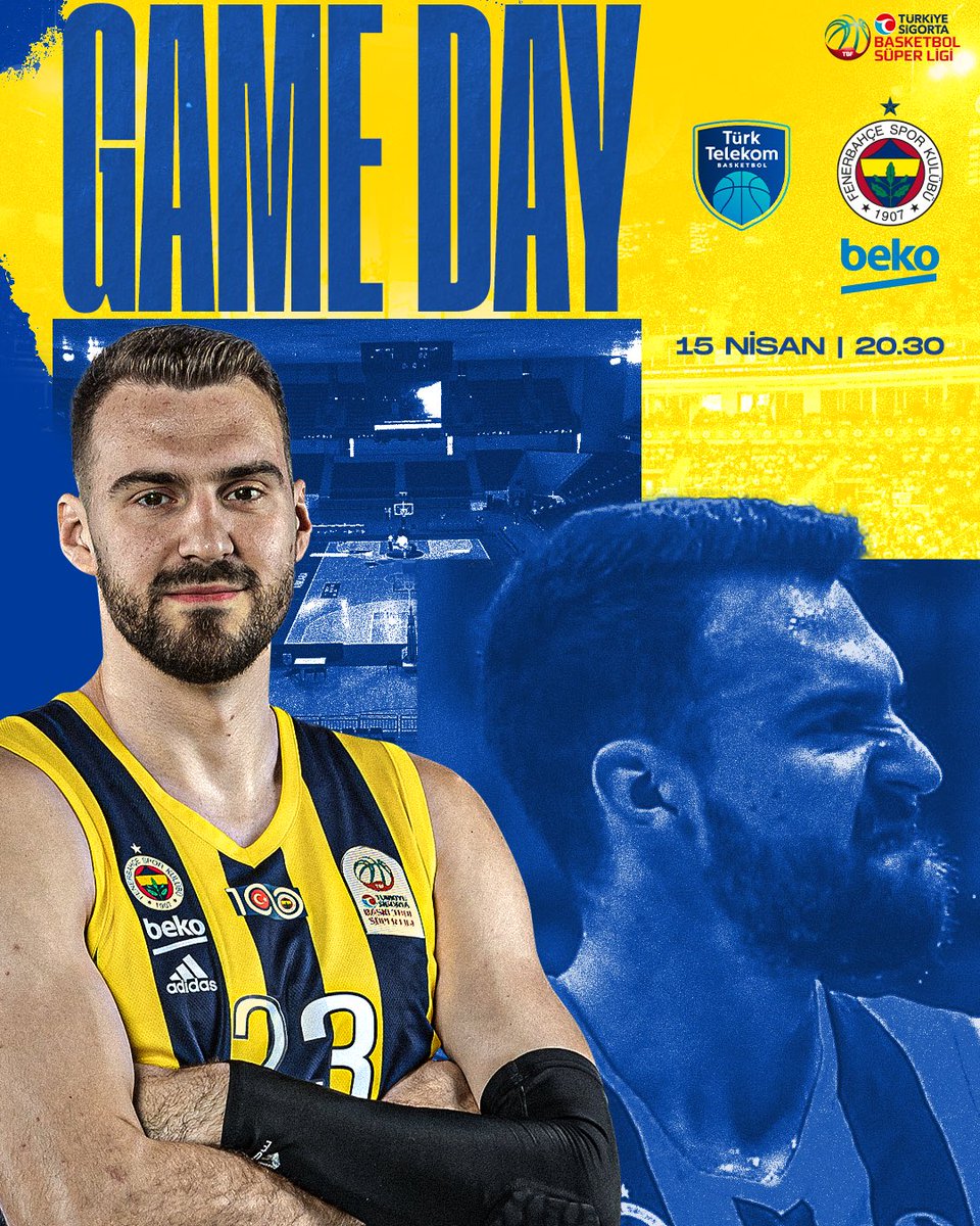 🏀 Maç günü! 🏆 @basketsuperligi 27. Hafta 🆚 Türk Telekom 🕣 20.30 📍 Ankara Spor Salonu 🔗 Maç raporu: bit.ly/4aRmQS9 📺 beIN Sports 📱 #YellowLegacy