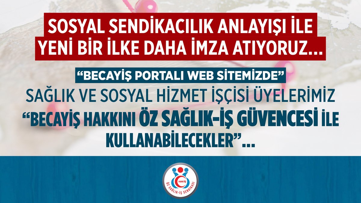 ÖZ SAĞLIK-İŞ’TEN ÜYELERİ İÇİN BÜYÜK HİZMET WEB SİTESİ ÜZERİNDEN BECAYİŞ PORTALI OLUŞTURULDU SAĞLIK VE SOSYAL HİZMET İŞÇİSİ ÜYELERİMİZ “BECAYİŞ HAKKINI ÖZ SAĞLIK-İŞ GÜVENCESİ İLE KULLANABİLECEKLER” ⬇️ ozsaglikis.org/2024/04/15/oz-…