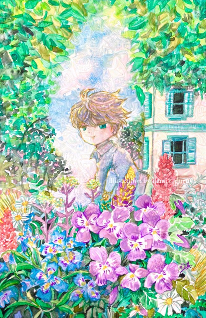 「『記憶の花の庭』#透明水彩 」|デミ☆グラス@4.1-23.イースター展参加in鎌倉MONA🥚のイラスト