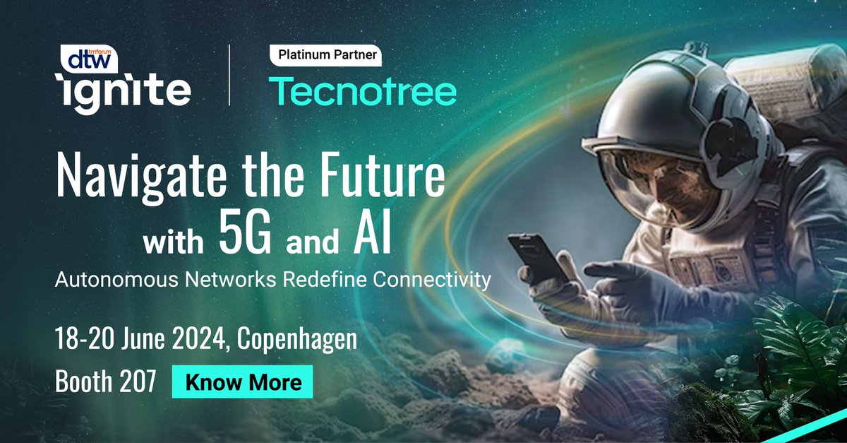 We are excited to participate in DTW24 - Ignite at the Bella Centre in Copenhagen on 18-20 June, as a Platinum partner! Meet us at Booth #207 to explore how autonomous networks are reshaping connectivity:
tecnotree.com/dtw-2024/
#DTW24Ignite #TecnotreeAtDTW24Ignite