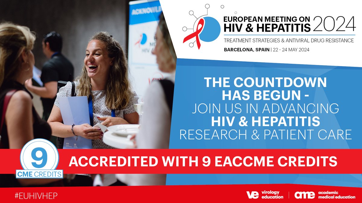 Just one month to go! #EUHIVHEP Learn, network, & earn 9 #CME credits while staying updated with the latest research on #HIV & #Hepatitis. Plus, we're thrilled to share that EUHIVHEP was granted compliant status with the Ethical MedTech Europe. Register amededu.co/4aCZtwg