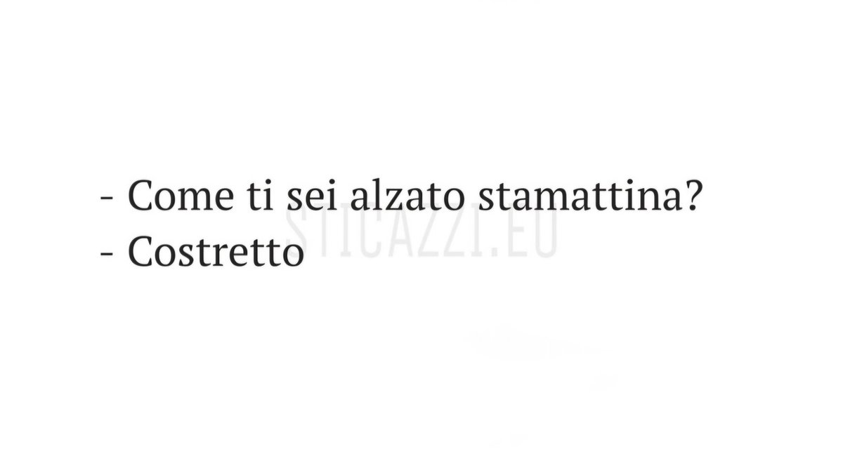 Anche io. Che brutta cosa. 🥱