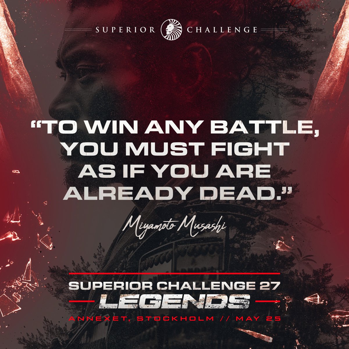 Embrace the warrior's mindset!
“To win any battle, you must fight as if you are already dead.” – Miyamoto Musashi

#SuperiorChallenge #MMA #WarriorMindset #NeverGiveUp #Fearless #Motivation