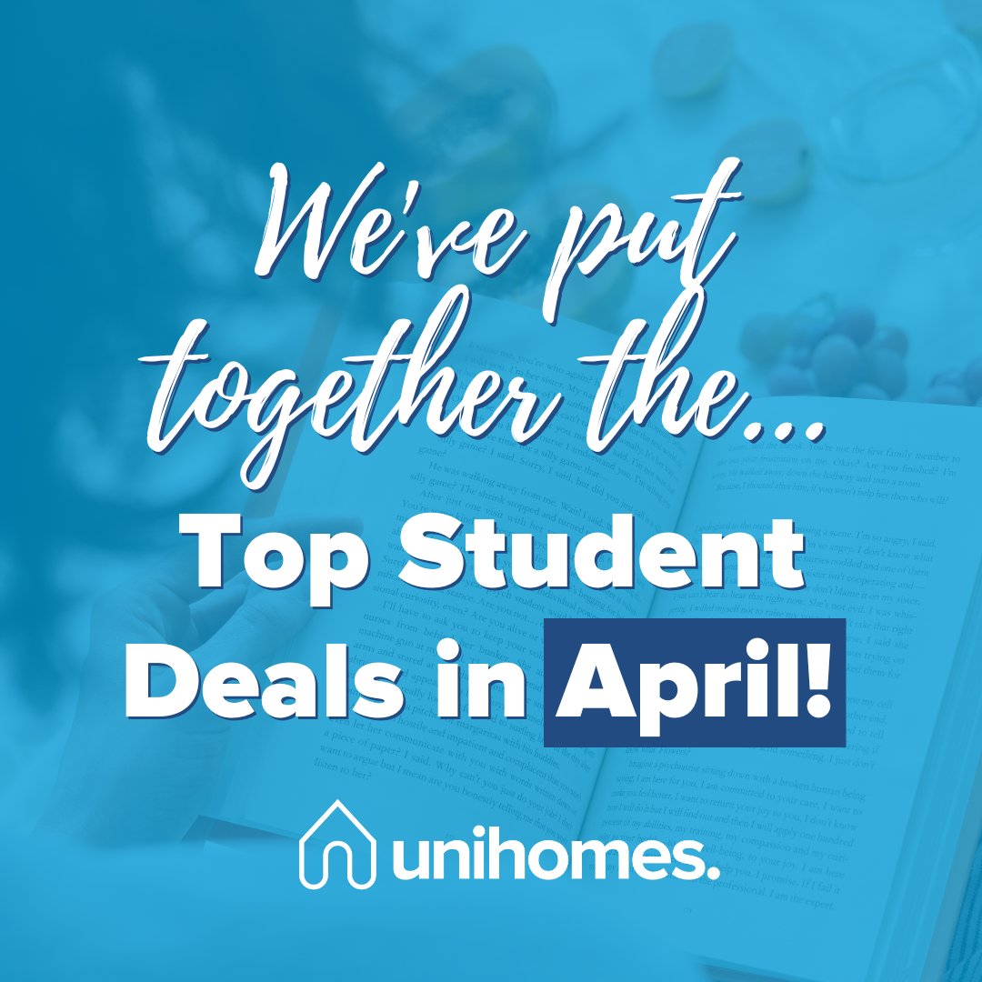 We've put together the best #studentdeals available in April! Click here to find out more: unihomes.co.uk/blog/top-10-st…