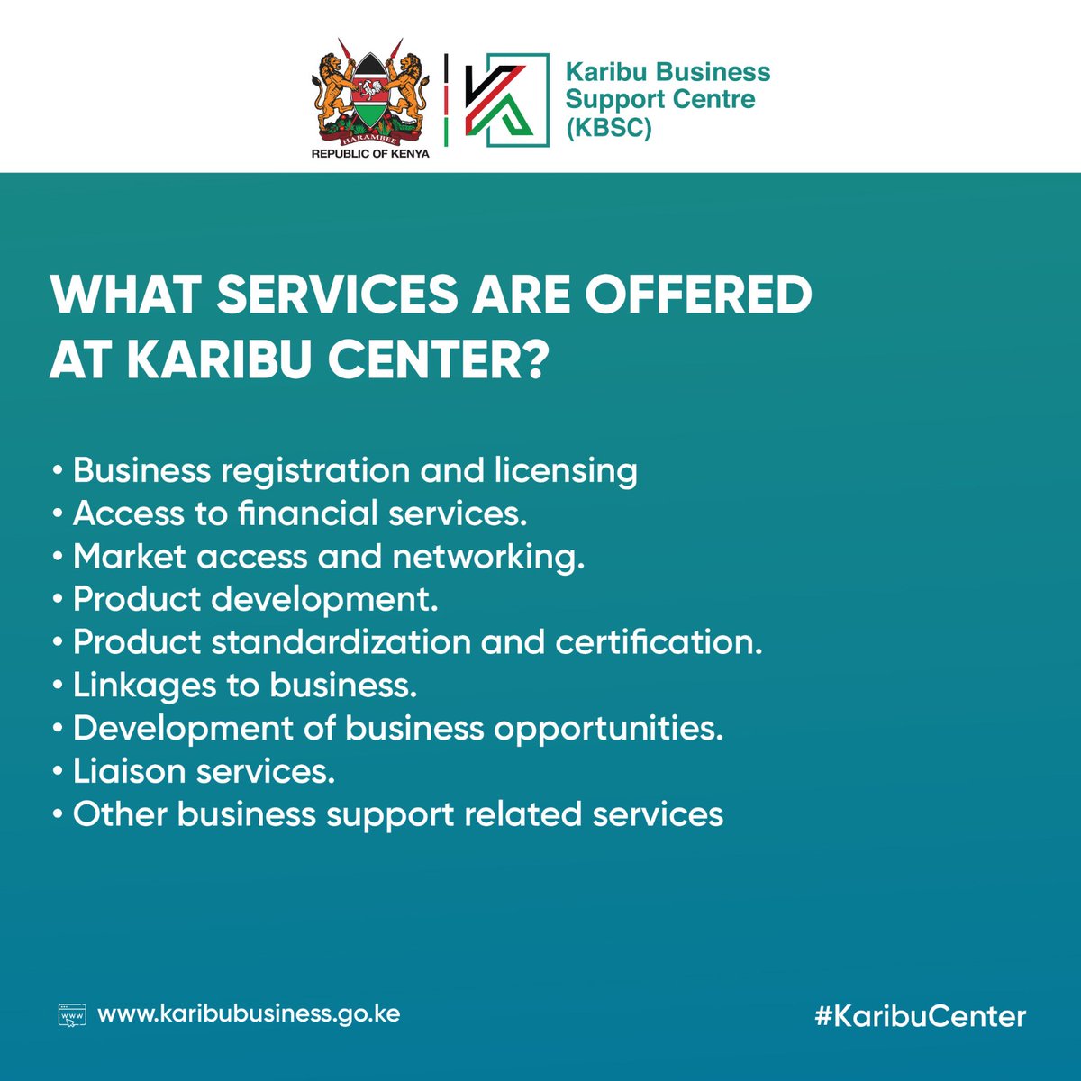 The Karibu Business Support Centre aims to foster entrepreneurship, innovation, and economic growth by providing the necessary tools and resources to individuals and companies.
#KaribuCenter