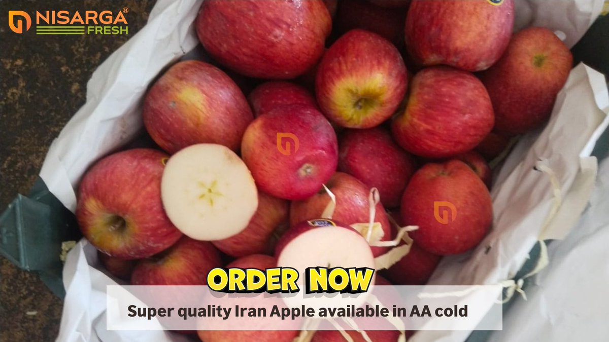 NisargaFresh20's tweet photo. 🌟 Super quality Iran apples now available at AA Cold! 🍏 Get yours today! 📞 Order now: 8956960556 or visit https://t.co/6iygOAdU3S. Location: Mumbai Port #FreshProduce #IranApples #MumbaiPort #importexport #apple #äppledelare #IranAttackIsrael #SalmanKhan https://t.co/VASi1igMm6