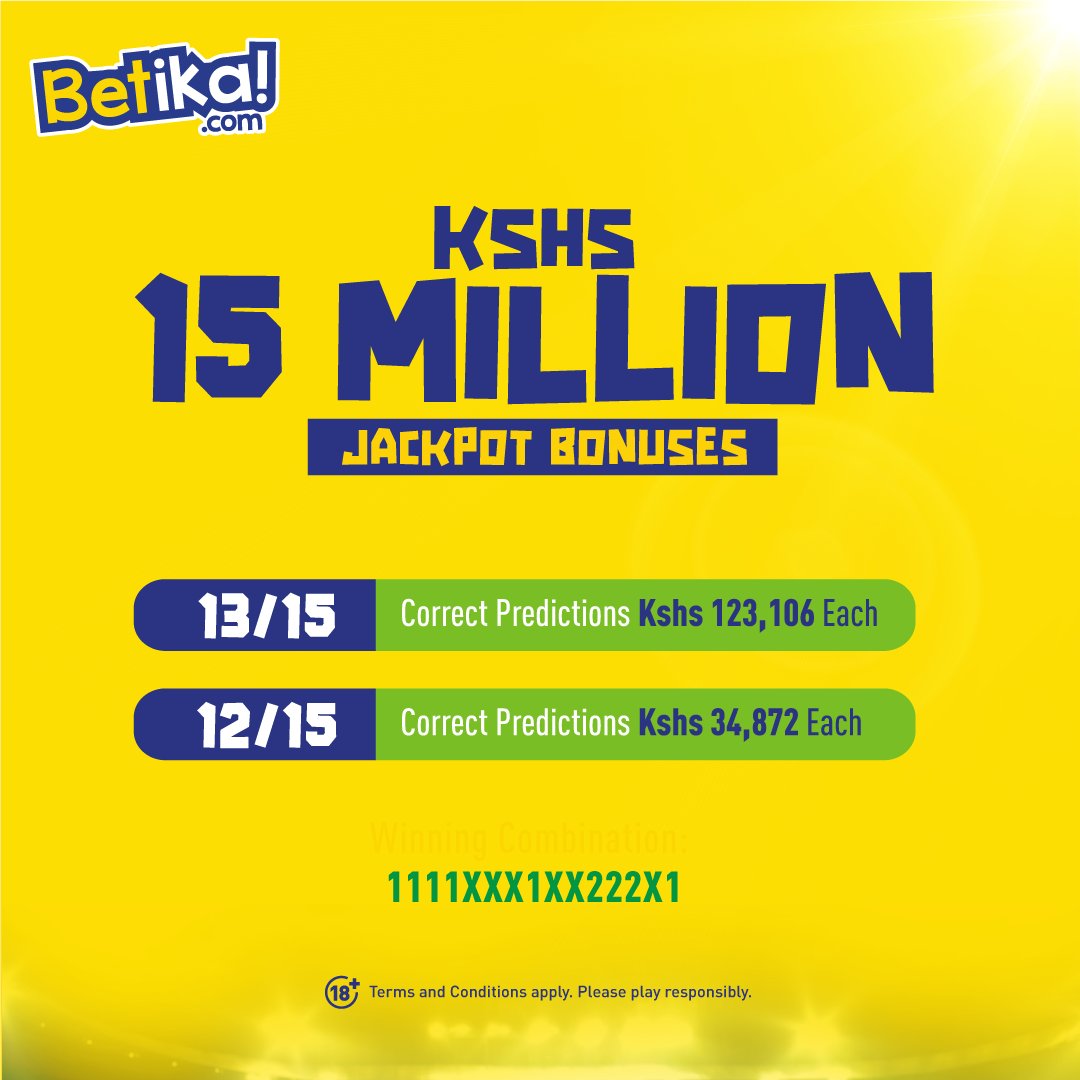 Watu wa mare mare bale ya 15 MILLI Jackpot mko? Bonuses zimeingia!

Aya baas, stock next inaingia very soon, login at bit.ly/3Fzjfft ujipange💪🏽💪🏽 #JukwaaLaMabingwa