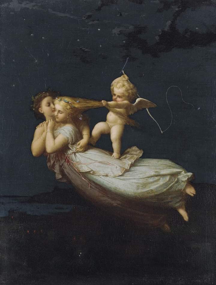 #LiteraryBirthday 🎂 🌷 'Faith is a mechanism, just as love is, proving itself, once and for all and again and again, by its disappearance.' @annemichaels_, from Held 🎨Jean Luis Hamon, La nuit, 1866