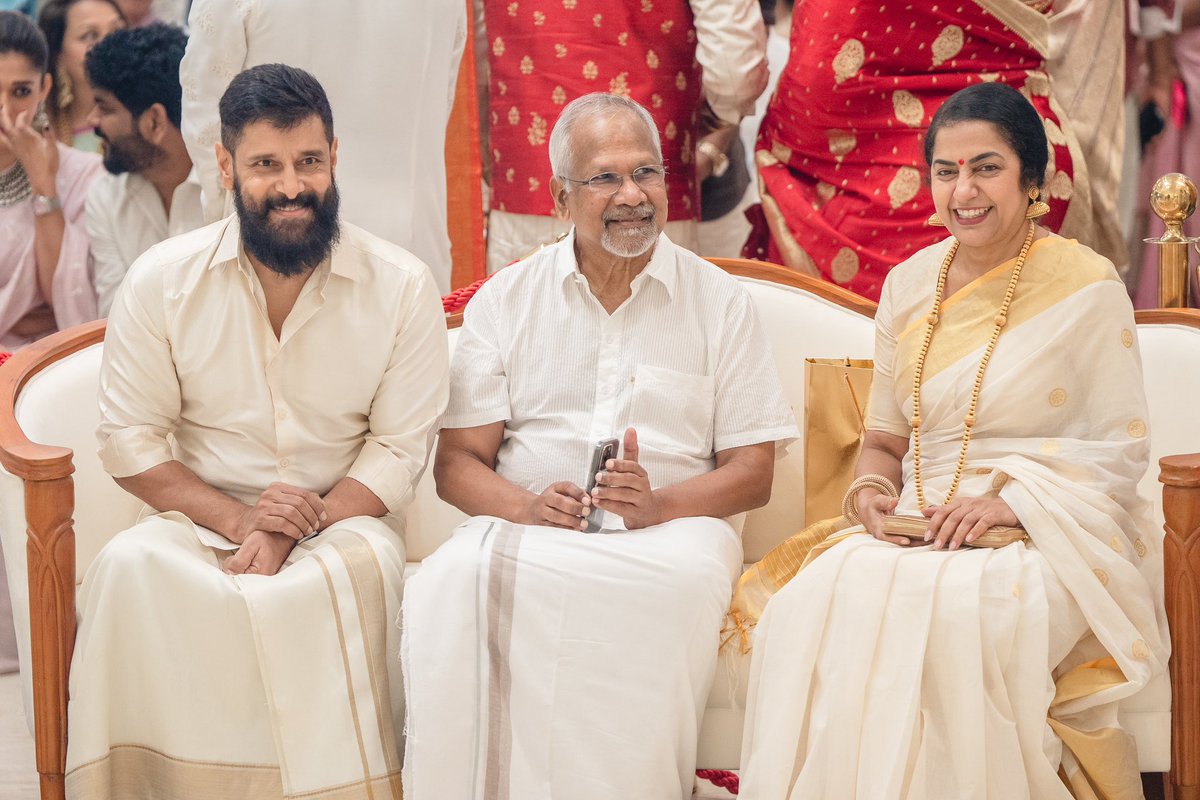 CM @mkstalin #ManiRatnam @hasinimani @chiyaan at @shankarshanmugh’s daughter Aishwarya Shankar -Tarun Karthikeyan wedding