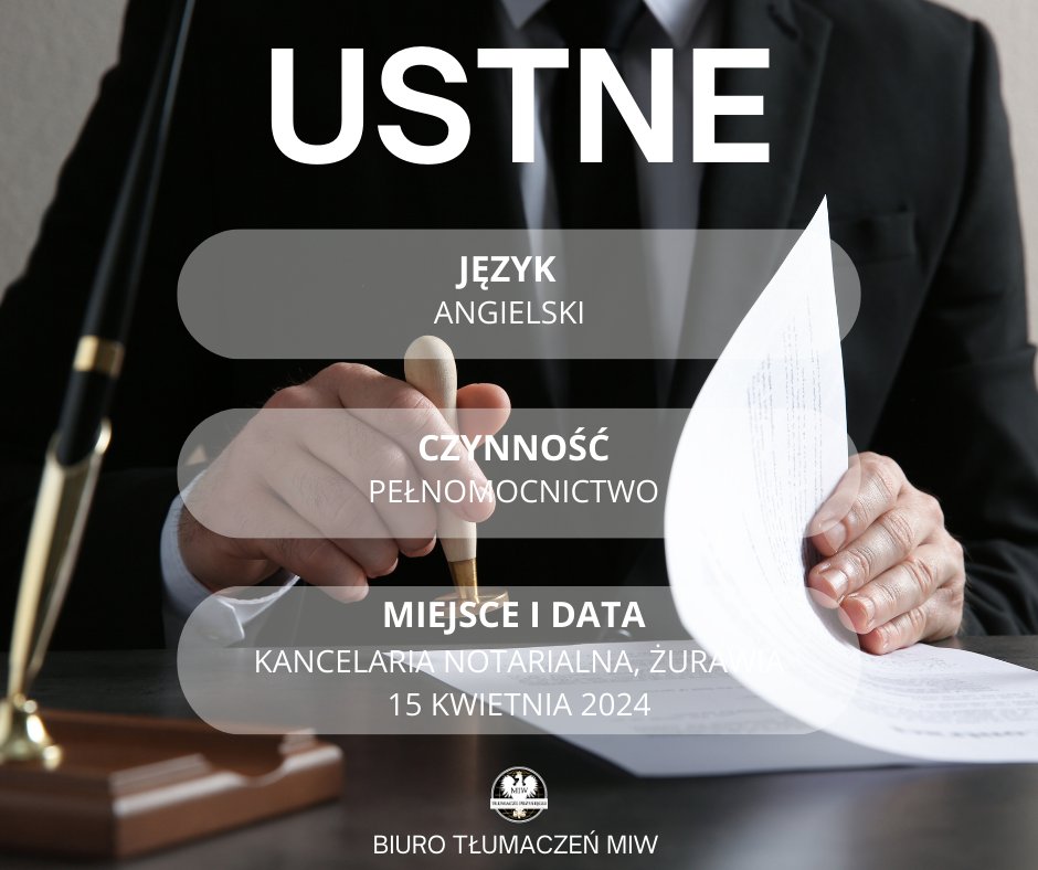 tlumaczeniamiw's tweet photo. Dziś nasz #tłumaczjęzykaangielskiego wykona dwa #tłumaczeniaustne. #Klient, z pochodzenia Belg przebywający na co dzień poza granicami Polski udzielił pełnomocnictwa zaufanej osobie, by ta mogła zrealizować #zakupnieruchomości w jego imieniu.https://t.co/iauGE8uVt0 https://t.co/X6IBSeceAm