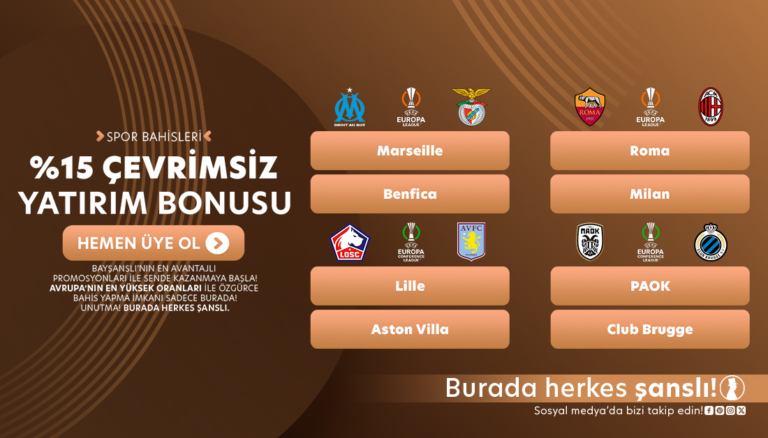 😇Hemen Üye Ol, @BaysansliR nın Avantajlı Tekliflerini Kaçırma🚩

⚽️%15 Çevrimsiz Yatırım Bonusu🫂

💵#bayşanslı #bayşanslıgiriş #Marseille #Benfica
#Roma #Milan #Lille #AstonVilla #PAOK #ClubBrugge👑

😎Giriş Linki🏆
🔗cixi.bio/baytwit🔗