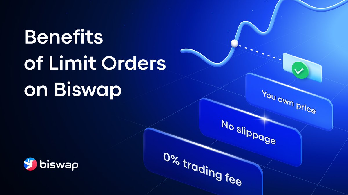 Biswap_Dex's tweet photo. Want to grab some tokens at a specific price? Here's a quick guide: https://t.co/Lo6i0CbBOi

1️⃣Connect Wallet
2️⃣Choose your pair, set price and quantity.
3️⃣Review and confirm your order.
4️⃣Keep an eye on your order status under 'My Orders'.

💆‍♂️Keep calm! Your order will execute once the market hits your set limit.

Trade smarter on Biswap today 📈
#BiswapV3 #AMMV3 #LimitOrders #trading