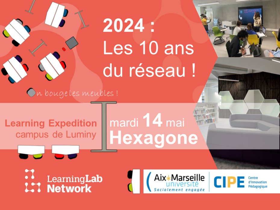 Les 10 ans du Learninglab Network ! 
Mardi 14 mai 2024  Aix-Marseille Université, membre co-fondateur du réseau s’associe aux célébrations et ouvre ses espaces innovants du campus de Luminy
Merci à nos partenaires <a href="/Zoom/">Zoom</a> et <a href="/wooclap/">Wooclap</a> !

Plus d'infos : univ-amu.fr/fr/node/10200/