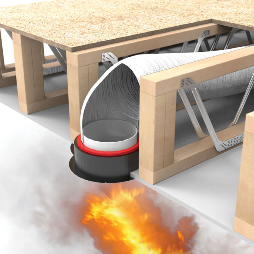 Fire Protection solution for 100mm & 125mm Ceiling Fans | Full Scale Fire Tested to BS EN 1365-2 on a loaded floor | 30 minute fire rating astroflame.com/intumescent-ce… #Astroflame #construction #build #building #FDSW24 #Intumescent #Ceiling #Fan #Firestop #firesafe #firefan #BSEN1365