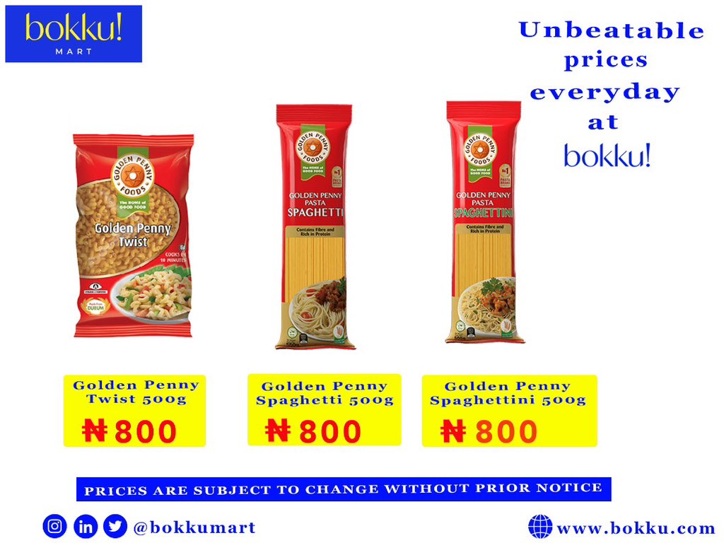 Dive into deliciousness with Golden Penny Pasta products ! 🍝 Don’t miss out on this amazing deal! 🌟 #GoldenPastaMagic #savortheflavor
#bestprice #bokkumart #bokku