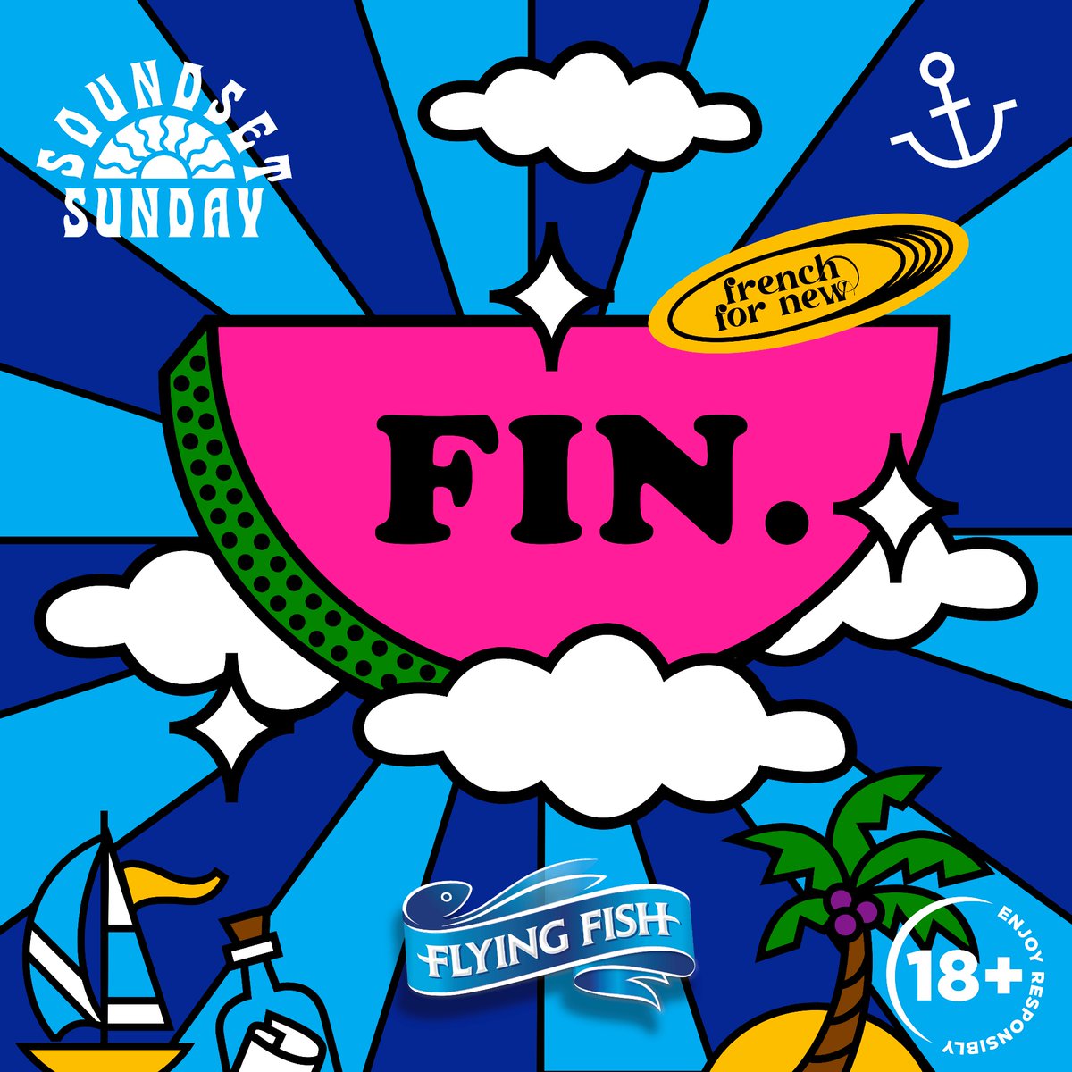 FrenchForNew's tweet photo. [Fin]

The sun has set on Soundset Sunday for the season. Thank you to everyone who supported us, rest up and we will see you again in August 🫶🏽

#SoundsetxFlyingFish https://t.co/xxeCL33JAL
