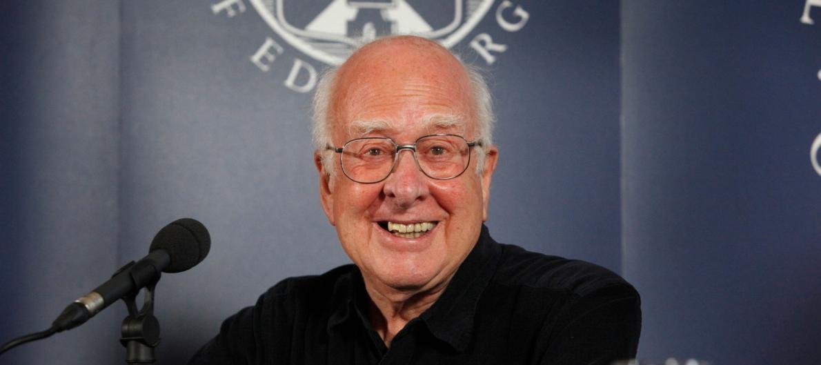 Following the passing of Professor Peter Higgs, the University has set up an online book of remembrance: online-tribute.com/PeterHiggs Read the School tribute: edin.ac/49wxUDn Image credit: Maverick Photo Agency