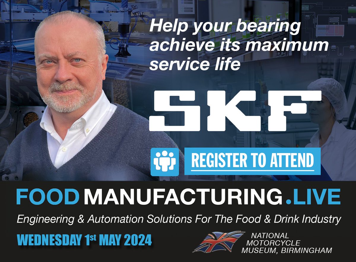 ind_tech_mag's tweet photo. We are delighted to announce that John Casey of SKF is presenting a special Workshop at Food Manufacturing Live. It takes place on Wednesday 1st May at the superb National Motorcycle Museum near the NEC. Find out more here https://t.co/NvzZtK0W7V
#foodmanufacturinglive https://t.co/uArGcetDxN