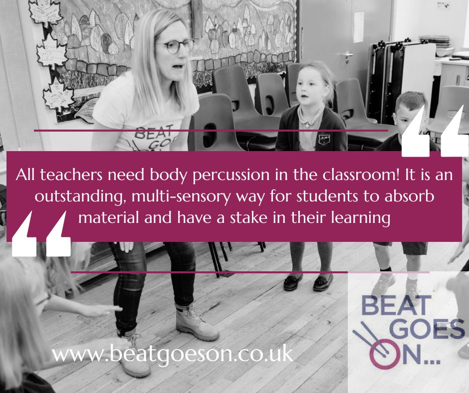 BeatGoesOnUK's tweet photo. Calling all Music teachers! 🎶
Have you seen our Body Percussion Scheme of Work? It's available to download for FREE from our website!
💡 Including ideas for KS1-4:
✅ STOMP
✅ Brazil
✅ West Africa
...and many more!
Download yours now: https://t.co/BH3dKo17gs https://t.co/Tmhz3TfByP