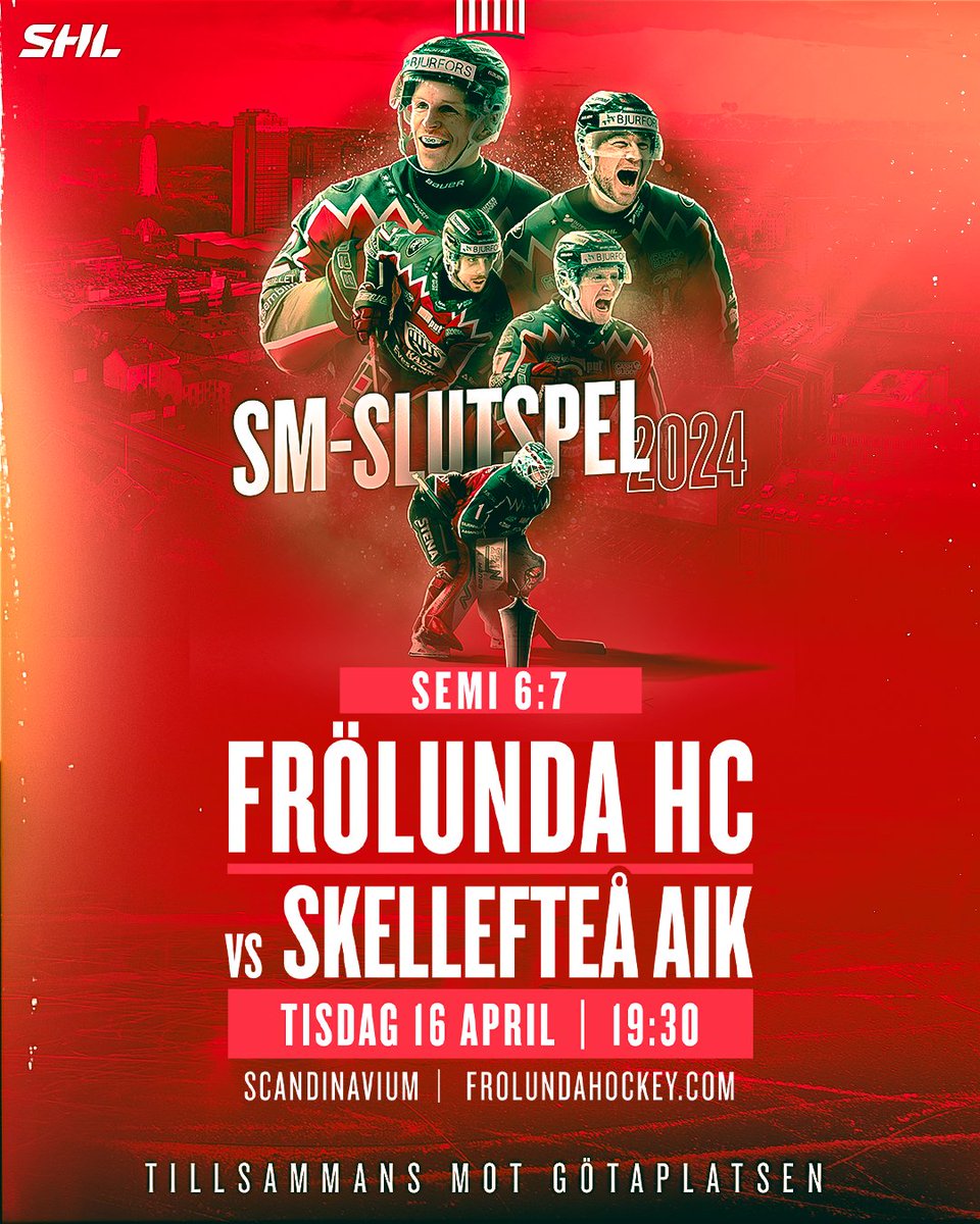 Säkra din biljett till tisdagens semifinal i Scandinavium! Vi förväntar oss ett stort tryck på platserna 💚❤️
fhc.tmtickets.se/Events