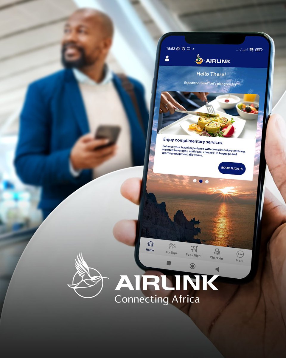 Your travel companion just got an upgrade! ✈️📱 Explore, book, and manage your journey effortlessly with the upgraded FlyAirlink Mobile App. Access seamless travel now! Download the App here: bit.ly/3W0cU4y #FlyAirlinkApp #Airlink #FlyAirlink #FlyTheLink #Skybucks