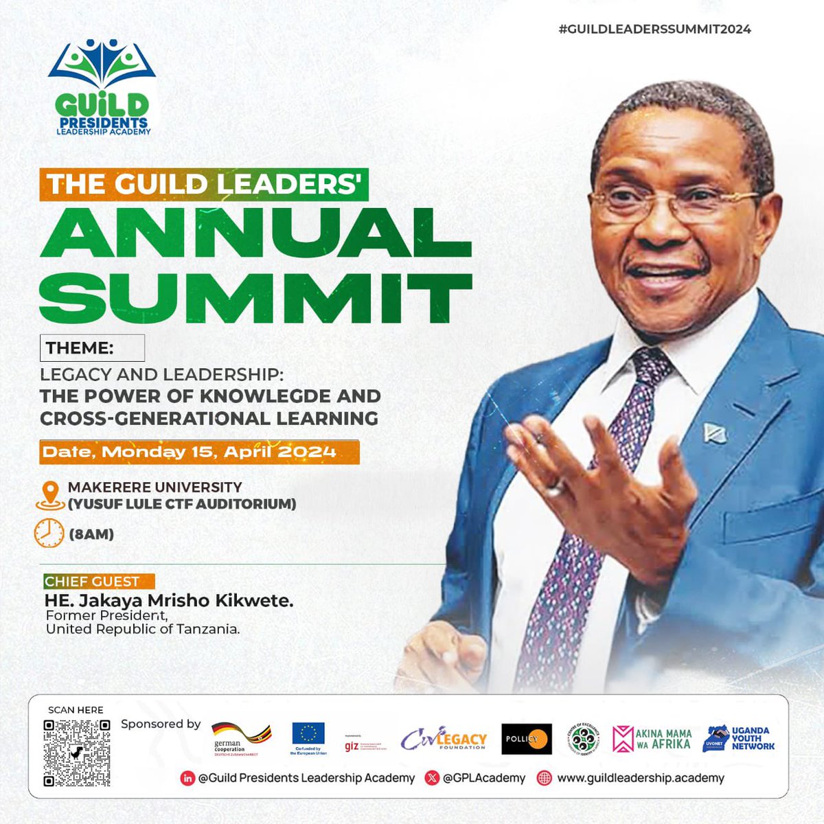 Former President of Tanzania Jakaya Kikwete is in the country to speak at the Guild Leaders’ Summit 2024, a gathering of former and current Guild Presidents, speakers and other student leaders from universities across the country. #TheCapitalNewsDesk